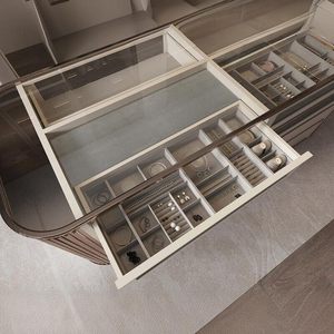 Rideau à rail dissimulé transparent <span class=keywords><strong>Lambert</strong></span> importé d'Italie pour vitrine avec boîte de rangement dissimulée pour bijoux - Product Image 1