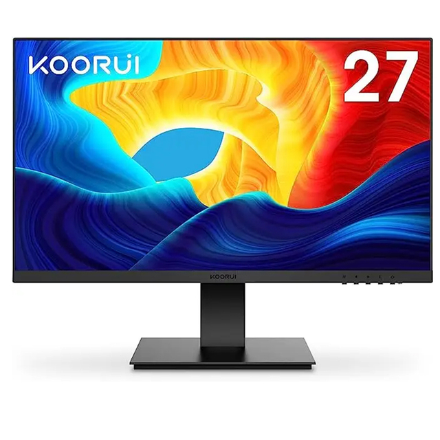 KOORUI 27 Inch FHD Monitor, Computer Monitors Full HD IPS Display 75Hz 5ms Response Time Frameless Monitor