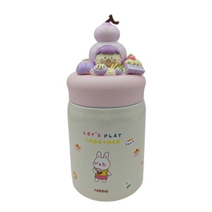 Bình giữ nhiệt bằng thép không gỉ 304 (320ml) thiết kế hoạt hình tự làm cá nhân hóa thức ăn nóng ngoài trời thủ môn đồ chơi dán sáng tạo - Product Image 6