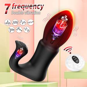 7 Frequency Dual Motors <b>Vibrating</b> <b>Remote</b> <b>Control</b> Anal Butt Plug <b>Vibrators</b> for Adult - Product Image 2