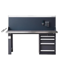 Banc de travail industriel robuste, banc de travail pour mécaniciens, table de travail électronique avec étagère, banc de travail robuste