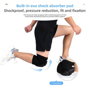1 Par de Rodilleras Deportivas Engrosadas para Gimnasio, Soporte de Fitness, Protector de Baloncesto, Unisex, Sin Almohadillas - Product Image 5