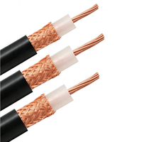 Cable Coaxial Flexible RG213/U con Conductor Central Trenzado de Baja Atenuación, Cable Coaxial RF RG213 para Estación Base de Radioaficionados
