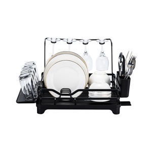 BX stendino per piatti con porta utensili in <span class=keywords><strong>vetro</strong></span> per <span class=keywords><strong>scolapiatti</strong></span> da cucina con <span class=keywords><strong>scolapiatti</strong></span> Set per lavello da cucina Sotrage Rack - Product Image 2