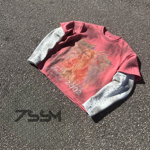 Tùy Chỉnh Dtg In Ấn Người Đàn Ông Của Cổ Điển Đồ Họa Đá Quý Trang Trí Thư Boxy Phù Hợp 100% Bông Dài Tay Áo T-Shirts Quá Khổ Tees - Product Image 1