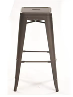 Vente en gros d'usine, style industriel, tabourets carrés hauts, chaises de bar, chaises en métal, chaises de bar en métal, tabourets de bar