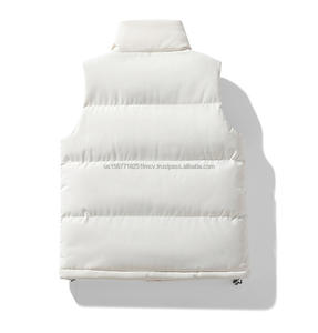 เสื้อกั๊กผ้าฝ้ายแบบกำหนดเองสำหรับผู้ชาย เสื้อคลุมลำลองสำหรับฤดูหนาว เสื้อกั๊กบุผ้าฝ้าย คอวี - Product Image 5