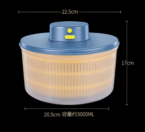 Escurridor de Verduras Eléctrico, Limpiador de Residuos de Pesticidas en Frutas, Secador de Ensaladas Automático con Cesta Giratoria - Product Image 2