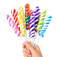 Approvisionnement en gros pour les fabricants de bonbons : Sucettes en forme de bouton arc-en-ciel, en boîte, halal, BRC, personnalisation de marque propre, OEM