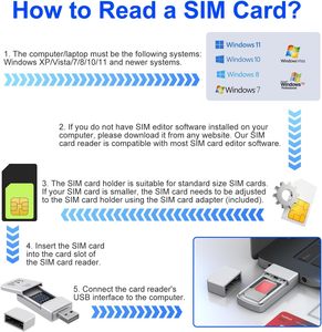 Kit Adaptador de Tarjeta SIM con Pin Expulsor - Lector de Tarjetas SIM USB para Computadora Portátil con Windows - Product Image 5