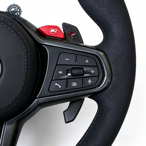 Volant en fibre de carbone pour BMW CS Série G F30 G07 G20 G22 G23 G26 G80 G81 G30 G32 G34 G36 G80 G84 F90 M3 M4 M5 M Sport - Product Image 5