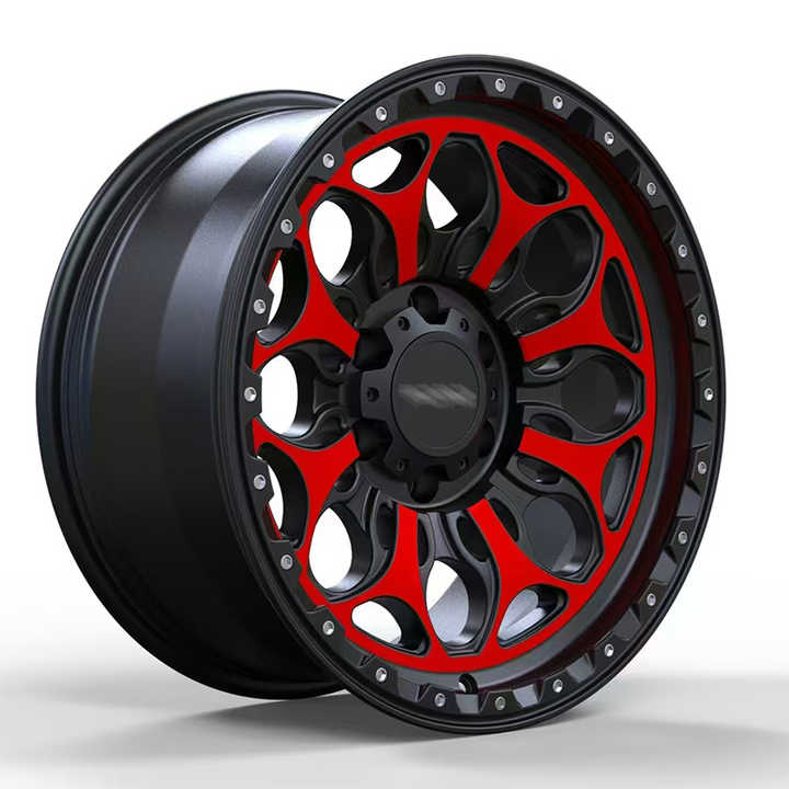 Custom Matte Black Red Face Rim 18 19 20 21 22 Inch Forged AL Alloy ...
