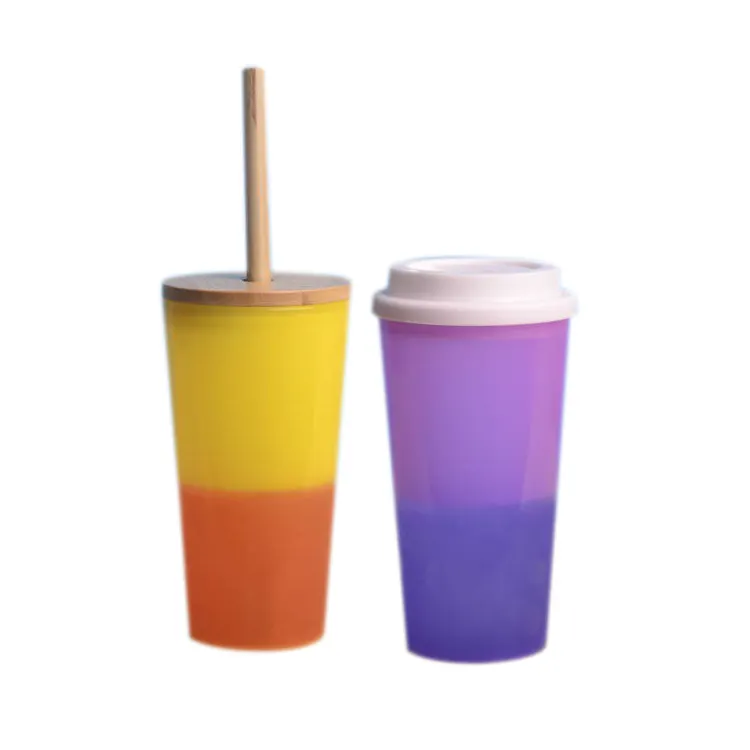 BPA free Food Grade Plastic Single Wall Cheap Promotion Gift Confetti Color Change Cup