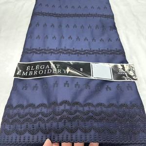 Tissu africain pour <span class=keywords><strong>homme</strong></span>, tissu en dentelle pour vêtement, couleur unie, 100% coton, tissu en dentelle nigérian - Product Image 2