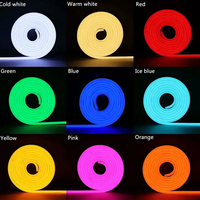 Bande lumineuse LED néon étanche IP67 12V pour extérieur, 6*12mm, 5M/rouleau, pour enseigne lumineuse murale de chambre