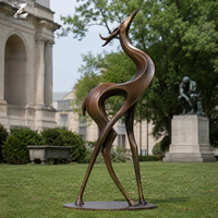 Sculpture de grue en bronze d'extérieur, statues d'oiseaux herons grandeur nature personnalisées pour la décoration de jardin, villa, hôtel, cour, parc, paysage