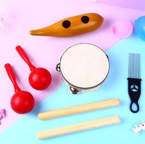 Mode populaire jouets de haute qualité Instrument de musique en bois Guiro ensemble d'instruments à percussion - Product Image 3