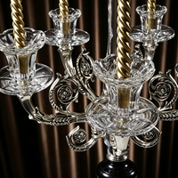 Chandelier en cristal double ange pour dîner romantique aux chandelles, décoration de table de restaurant, décoration d'événements et de banquets