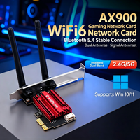 Tarjeta de Red Inalámbrica WiFi6 AX900 PCIe, 802.11AX 900Mbps Wifi 6 BT 5.4, Adaptador WiFi PCIe de Doble Banda para Computadora