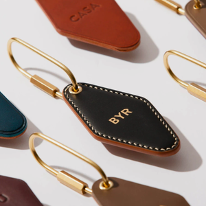 Retro Kim Cương Keychain Sang Trọng PU Da Motel Key Tag Quà Tặng Đơn Giản Móc Chìa Khóa Vòng Cho Bạn - Product Image 2