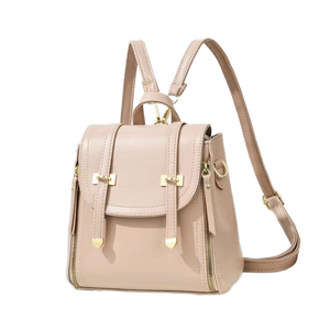 Customization Fashion PU Leather Waterproof <b>Backpack</b> Elegant Lady Purse Leisure Shoulder Bags Zipper Polyester 5-6L Capacity - Product Image 3