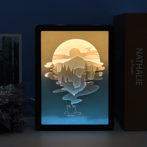 Nuovo Arrivo 3D di Carta Luce di Taglio Scatola di Ombra Cornice Anno-End Nero Venerdì Regali Promozionali Set Con La Scatola Al Minuto - Product Image 4