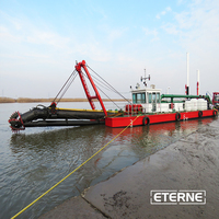 Drague aspirante de 12 pouces avec pompe à engrenages, moteur diesel, marque ETERNE, pour l'extraction de sable de rivière et le nettoyage des boues
