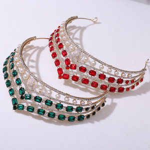 <span class=keywords><strong>Couronne</strong></span> de mariée vintage européenne et américaine en zircon, diadème de princesse pour anniversaire, élégante pour bal de promo, mariage, coiffe de mariée en cristal, tiare - Product Image 2