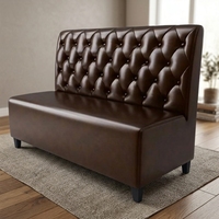 Banquette de restaurant en bois moderne et durable de luxe, canapé capitonné sur mesure pour café, bar, salon, hôtel, salle à manger