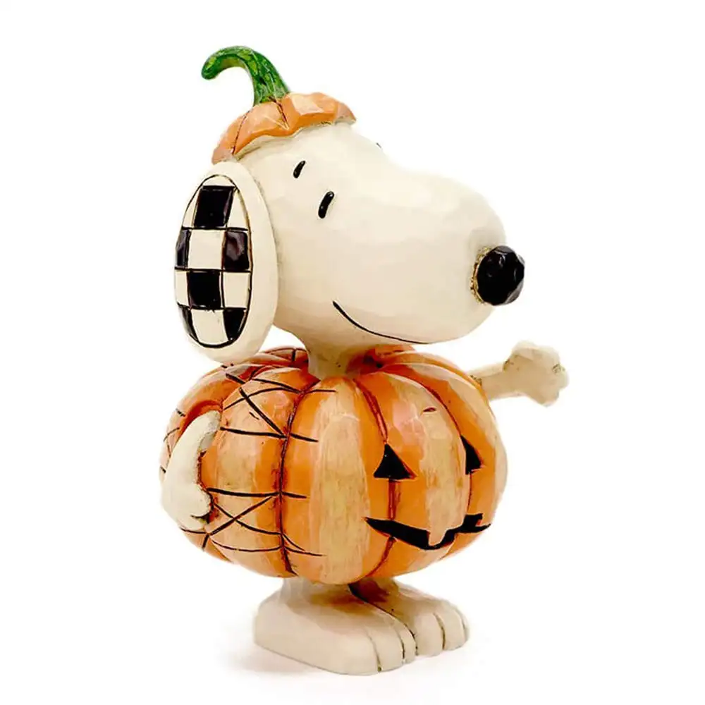 Noccioline di Jim Shore Snoopy di Halloween vestito come una zucca figurina in miniatura