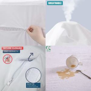 Proveedor OEM profesional Transpirable Totalmente con cremallera Funda de colchón a prueba de agua <span class=keywords><strong>Protector</strong></span> de colchón impermeable - Product Image 2