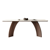 Table à manger en bois massif et dalle de granit, table à manger moderne et simple, table à manger italienne, mobilier de maison, table