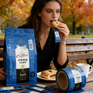 Rollo de Película de Embalaje de Plástico Laminado Suave a Prueba de Humedad de Grado Alimenticio para Café en Polvo, Galletas y Bocadillos - Product Image 6