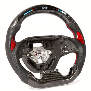<span class=keywords><strong>Volante</strong></span> <span class=keywords><strong>Deportivo</strong></span> de Fibra de Carbono Real con LED de Velocidad RPM para Chevrolet <span class=keywords><strong>Chevy</strong></span> Camaro 2007-2013, <span class=keywords><strong>Volante</strong></span> de Cuero Negro - Product Image 3