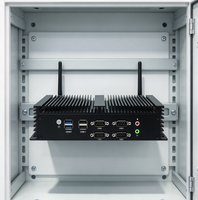 PC Industri Embedded Tanpa Kipas I3-8130U Kaby Lake 2*2.5G LAN 6 COM VGA HD Dual Display Mini PC untuk Pemasangan di Dinding
