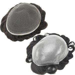 <span class=keywords><strong>Peluca</strong></span> de cabello para hombres, tupé 100% cabello humano - Product Image 4