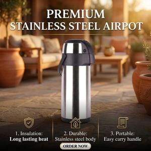 Termo <span class=keywords><strong>de</strong></span> Acero Inoxidable <span class=keywords><strong>de</strong></span> 2.5/3/3.5L con Bomba <span class=keywords><strong>de</strong></span> Presión <span class=keywords><strong>de</strong></span> Aire, Botella Térmica Portátil con Aislamiento al Vacío, Botella <span class=keywords><strong>de</strong></span> Agua <span class=keywords><strong>de</strong></span> Doble Pared - Product Image 5