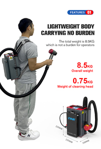 Backpack with Battery Laser Cleaner Weld Cleaning Paint Removal 200W Pulse Laser Cleaning Machine - Product Image 5