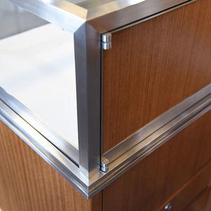 Manufacturer sale eco-friendly material showcases glass display cabinet