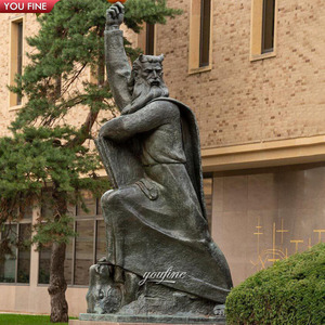 Scultura di Mosè in Bronzo Greco a Grandezza Naturale per Giardino Esterno - Product Image 5