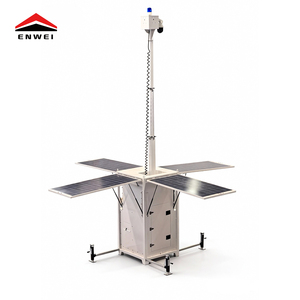 Tour de surveillance vidéo <span class=keywords><strong>solaire</strong></span> hors réseau avec mât de 6 m et 4 panneaux solaires pour la sécurité des zones éloignées - Product Image 2