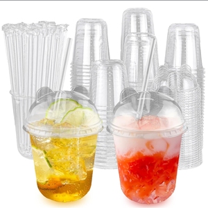 Bán buôn dùng một lần tùy chỉnh 12oz 14oz 16oz rõ ràng U hình dạng bong bóng Pet PP cup với 90 mét đường kính cho trà sữa tráng miệng rơm Nắp - Product Image 1