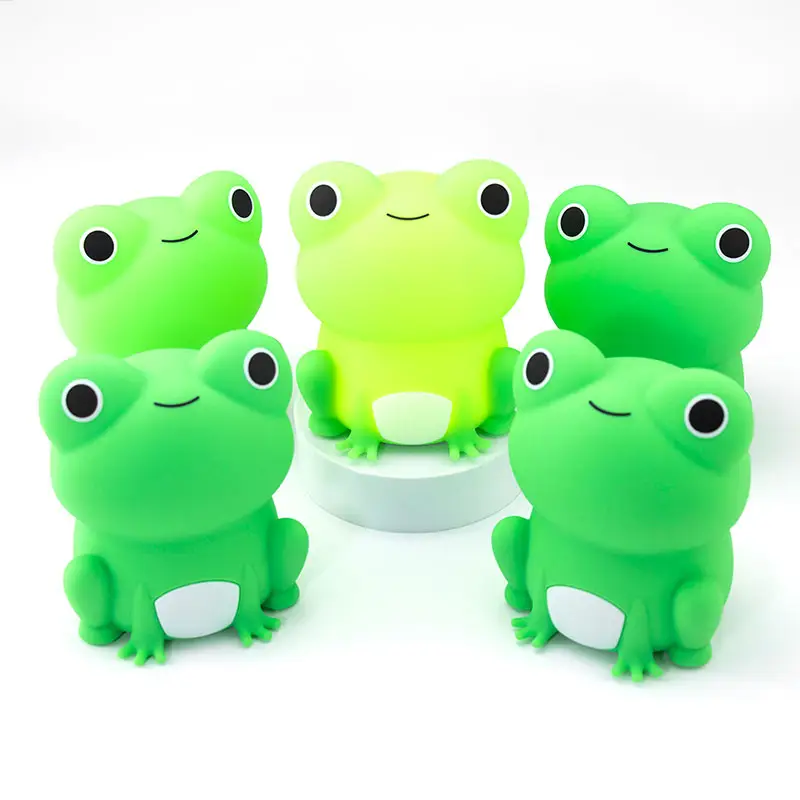 Trendy Cute Silicone Animal shape Baby Sensor Night Light 7 Colors Cartoon Toy For Nursing