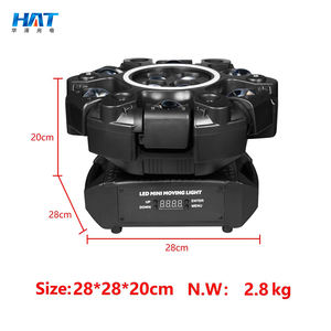 Luz Móvil de Cabeza con Haz Láser de Seis Brazos HAT LED RGBW de 150W, Efecto de Iluminación Estroboscópica DMX para Discotecas, DJ, Bares y Fiestas - Product Image 2