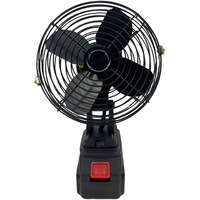 Vente directe d'usine Ventilateur sans fil à éclairage LED de qualité industrielle de 8 pouces de style Makita avec moteur sans balais en plastique pour chantiers de construction