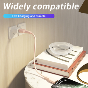 Sản xuất biểu tượng tùy chỉnh USB Silicon USB Loại C siêu nhanh sạc sạc điện thoại Di động Cáp 4 lõi dây cho cáp dữ liệu - Product Image 5