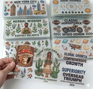 Etiqueta Adhesiva 3D UV Ecológica Personalizada de Fábrica Original para Transferencia por Calor en Vasos de Vidrio, Material PET Impermeable - Product Image 2