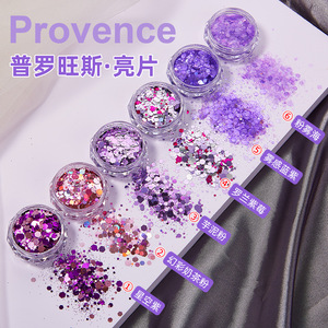 Best-seller : lot de 6 couleurs de paillettes rouge, violet, or, bleu, effet laser scintillant, pour déguisement de princesse, accessoires pour <span class=keywords><strong>ongles</strong></span> DIY - Product Image 2
