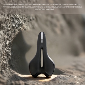 Selle creuse en éponge pour vélo de montagne Surface en cuir PU remplie de silice Coussin absorbant les chocs <span class=keywords><strong>Tapis</strong></span> de selle pour vélo - Product Image 6