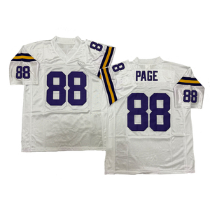 Maglia da rugby da uomo in stile vintage cucita, Chuck Foreman, Chris Doleman, Cris Carter, Randy Moss, Alan Page, taglie S-3XL, spedizione rapida - Product Image 2
